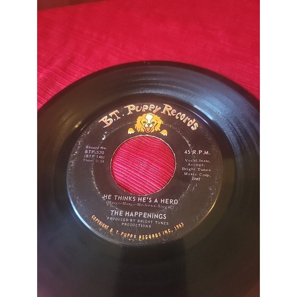 Rock 45 The Happenings - He Thinks He'S A Hero / See You In September On